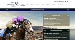 Desktop Screenshot of capethoroughbredsales.com