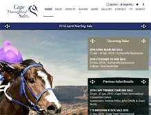 Tablet Screenshot of capethoroughbredsales.com